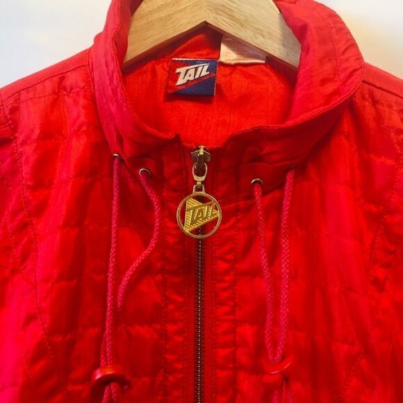 VINTAGE TRAIL Red Satin Bomber Jacket Size Small - Picture 9 of 11